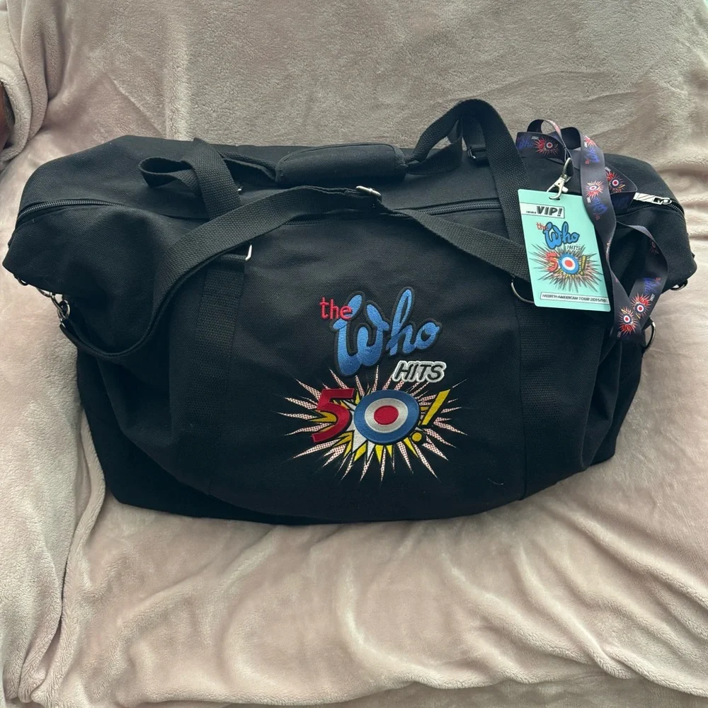 The Who Hits 50! VIP Duffle Bag & Commemorative 3D Tour Badge and Lanyard